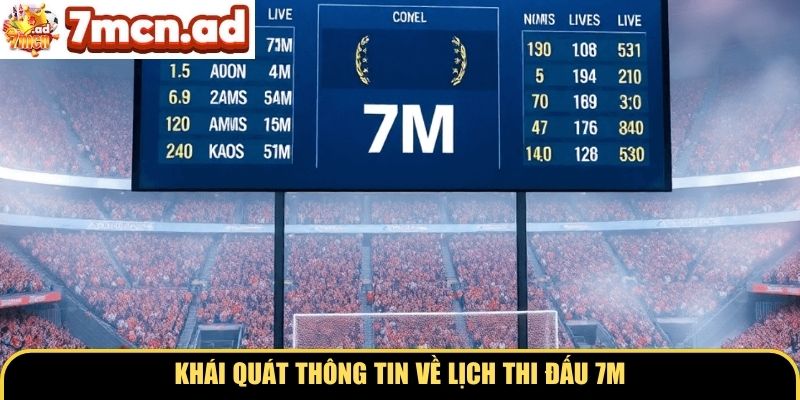 Khái quát thông tin về lịch thi đấu 7M